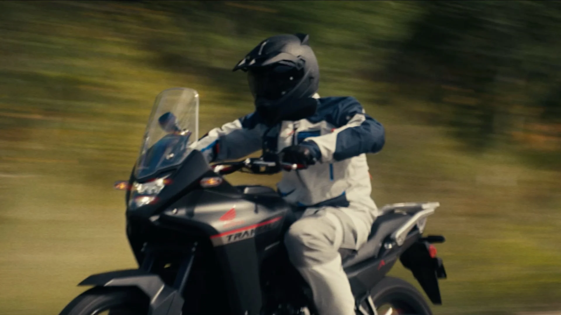 Rider on a motorcycle